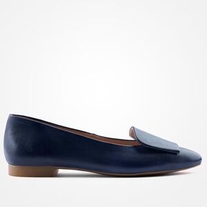 Navy blue Pointed Toe Flat
Women's Leather Loafer Flats. US sizes